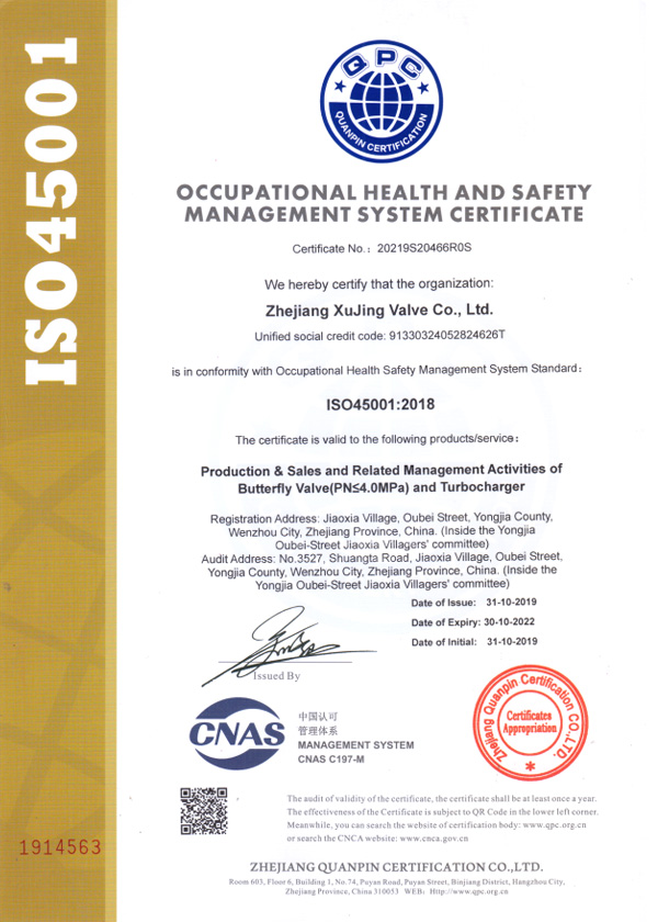 ISO 職業健康證書